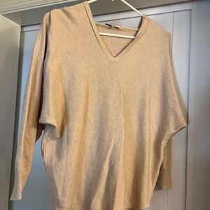 Women’s v neck sweater blouse with hood